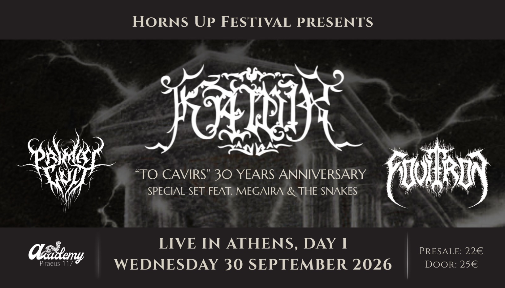 Kawir: 30 Years "To Cavirs": Live in Athens (Day I) - 30 Sep 2026